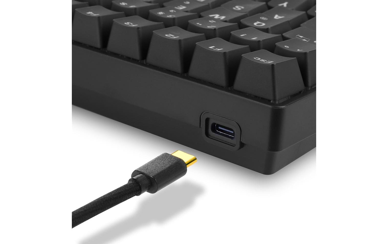 Sharkoon SKILLER SGK50 S3 – Tastatur 75% – Mechanisch (Gateron Yellow) – USB-C – QWERTZ (DE) – RGB – Schwarz