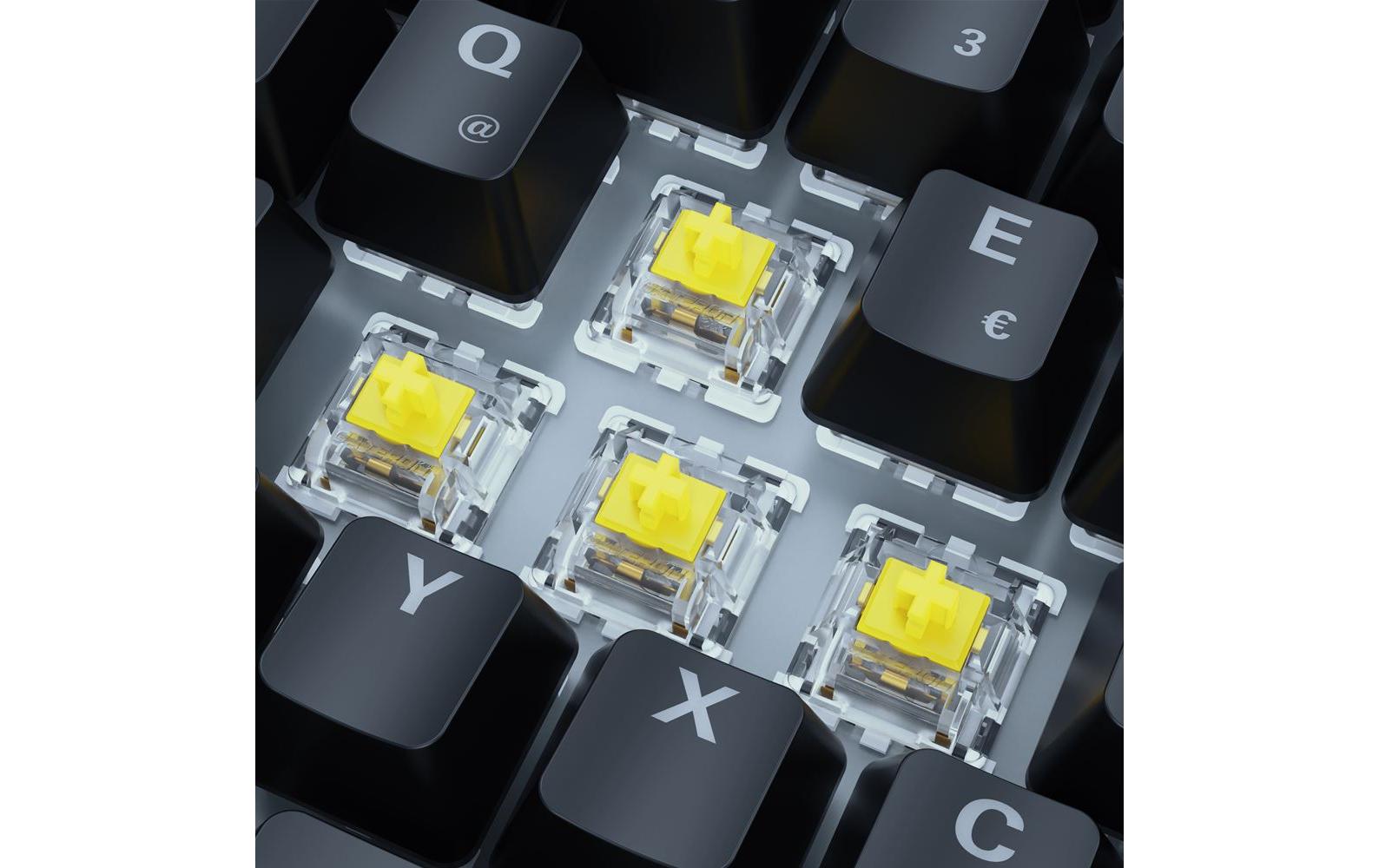 Sharkoon SKILLER SGK50 S3 – Tastatur 75% – Mechanisch (Gateron Yellow) – USB-C – QWERTZ (DE) – RGB – Schwarz
