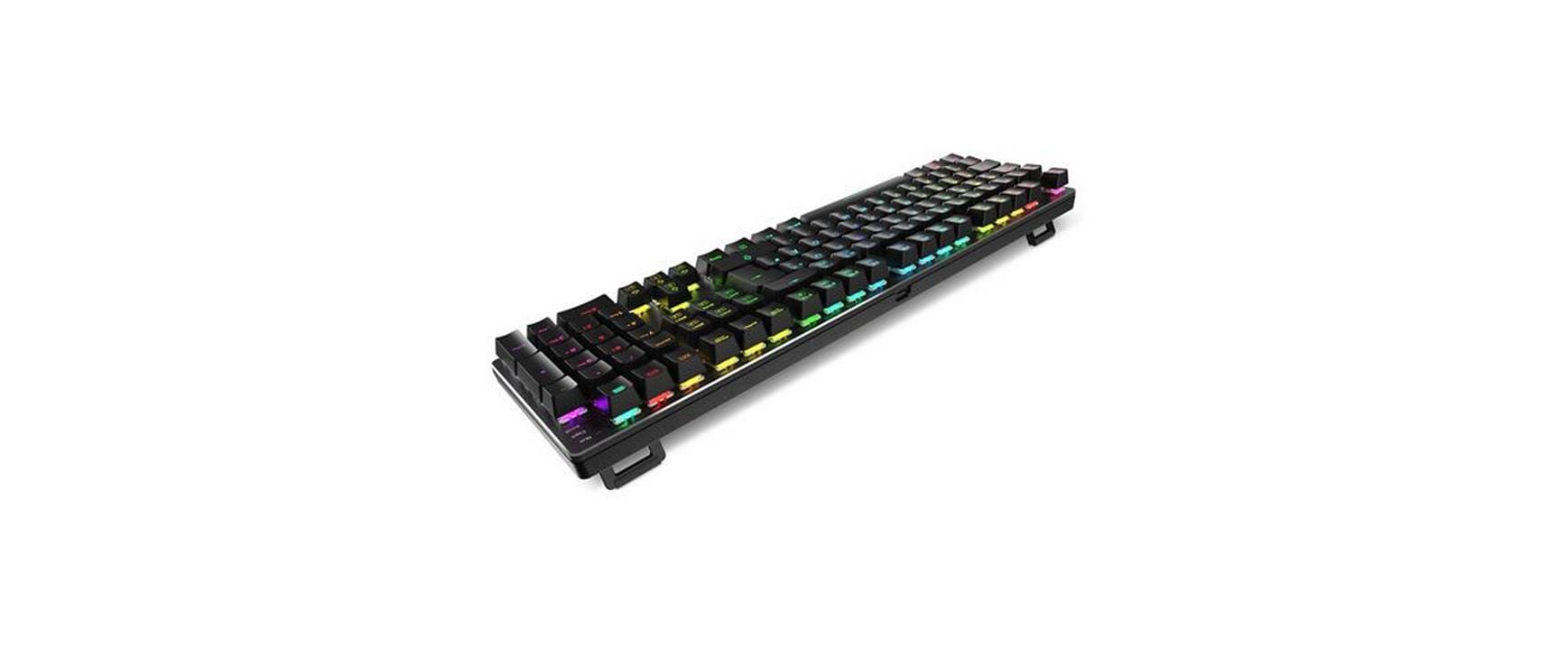 Sharkoon SKILLER SGK36W – Gaming-Tastatur – Mechanisch – 2,4 GHz USB-A (Empfänger) – QWERTZ (DE) – RGB – Rot