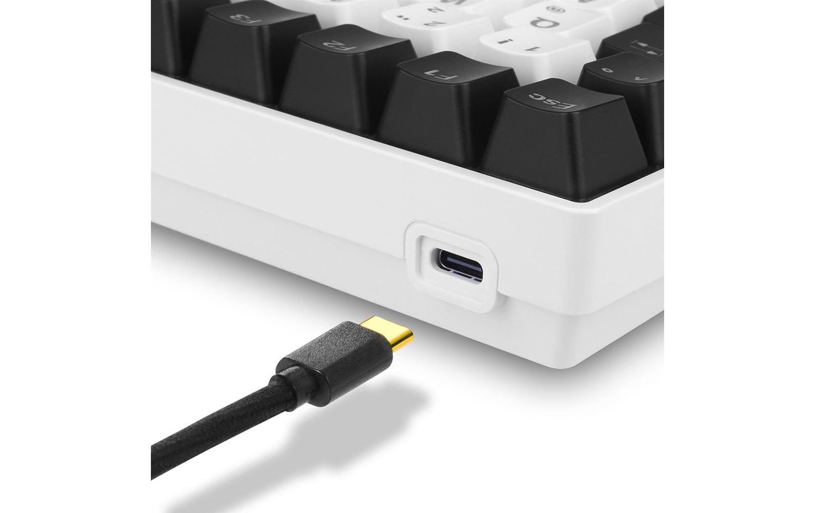 Sharkoon SKILLER SGK50 S3 – Gaming-Tastatur 75% – Mechanisch – Kabelgebunden (USB-C) – QWERTZ (DE) – RGB