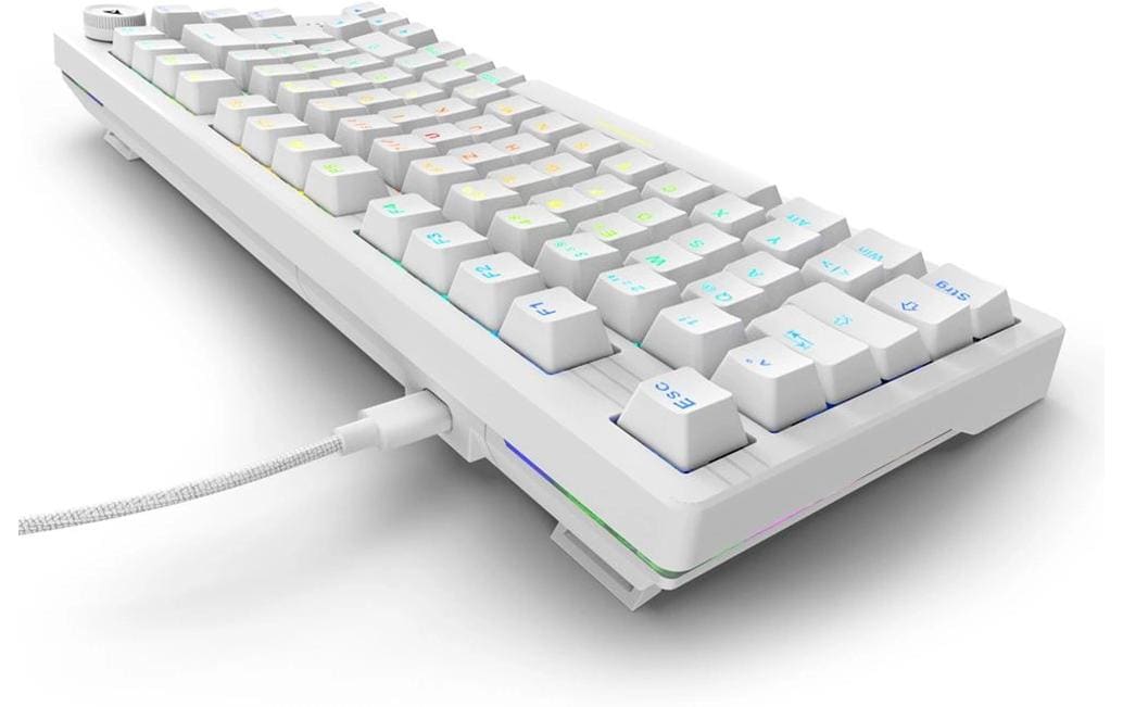 Sharkoon SGK25 – Tastatur 75% – Mechanisch – Verkabelt, USB-A – QWERTZ (DE) – RGB – Ohne Ziffernblock
