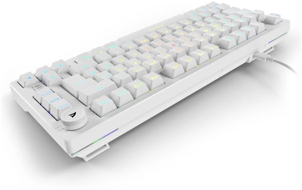 Sharkoon SGK25 – Tastatur 75% – Mechanisch – Verkabelt, USB-A – QWERTZ (DE) – RGB – Ohne Ziffernblock
