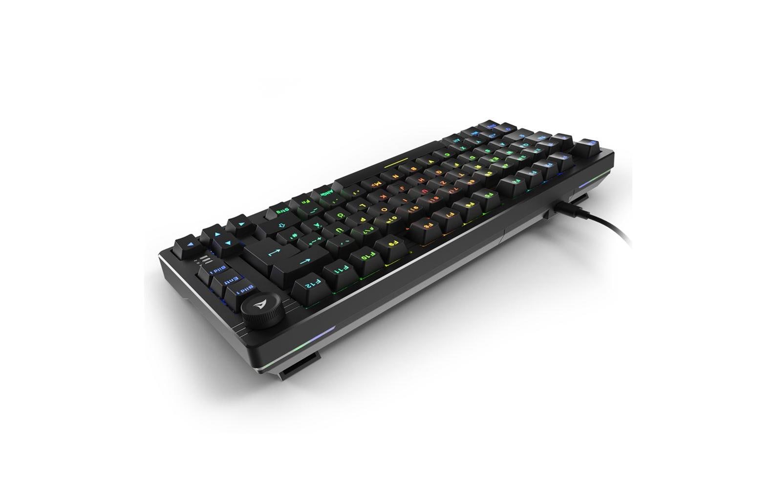 Sharkoon SGK25 – Tastatur 75% – Mechanisch – Verkabelt – QWERTZ (DE) – RGB – Ohne Ziffernblock – Schwarz