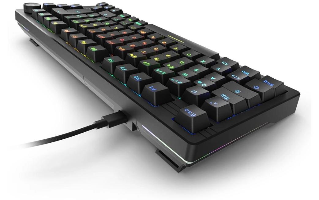 Sharkoon SGK25 – Tastatur 75% – Mechanisch – Verkabelt – QWERTZ (DE) – RGB – Ohne Ziffernblock – Schwarz