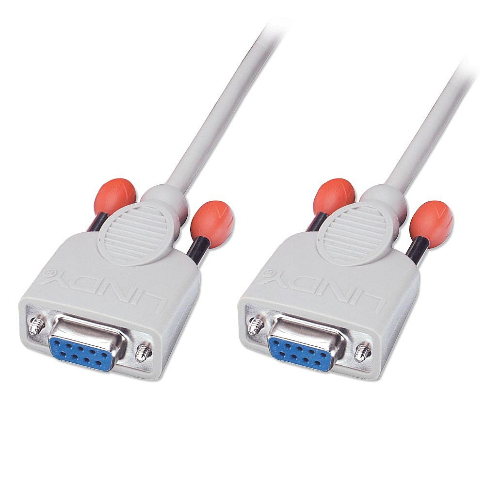 Lindy 31573 RS-232 Null-Modemkabel 9-pol Sub-D zu 9-pol Sub-D – 2 m, weiblich zu weiblich