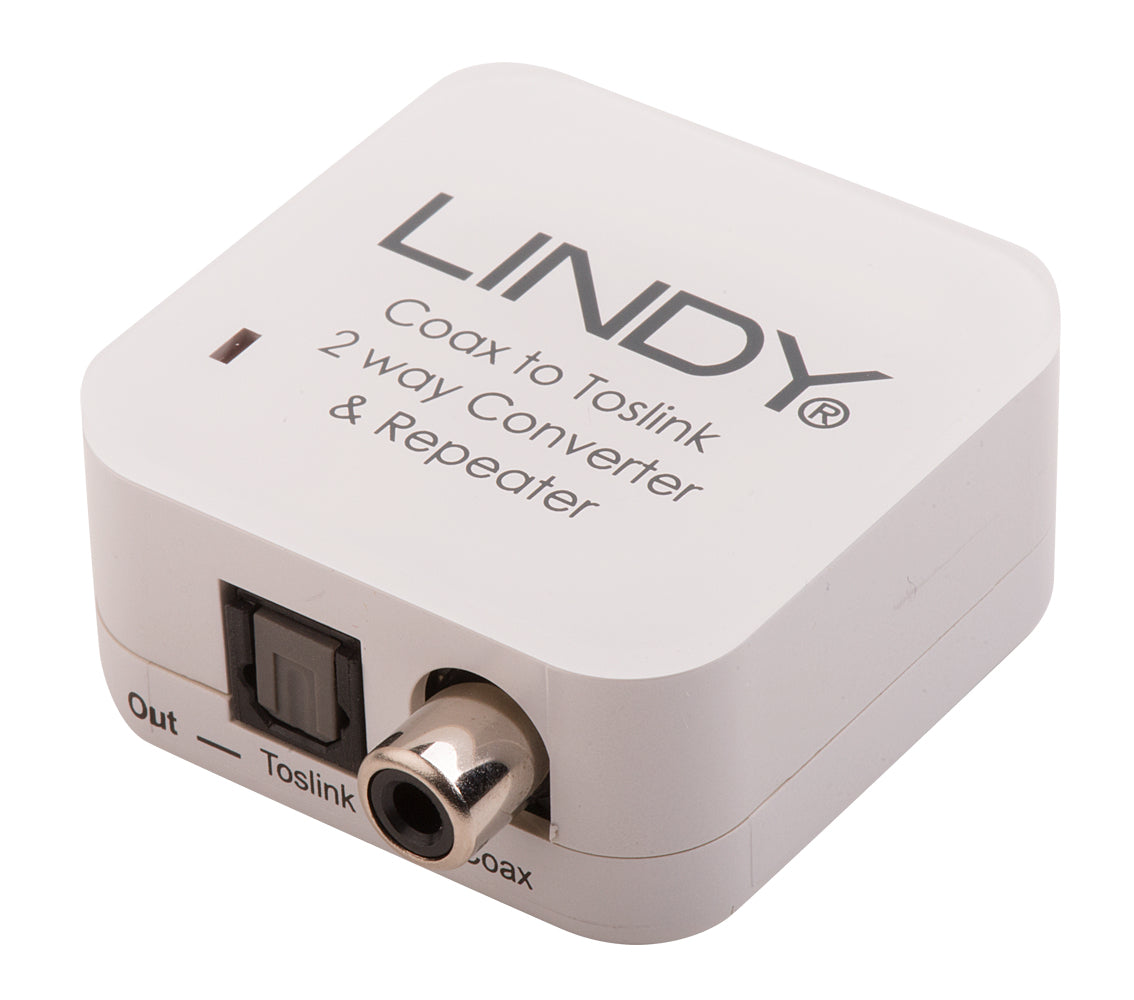 Lindy 70411 – Audio-Adapter, Toslink zu Cinch (RCA), Weiss