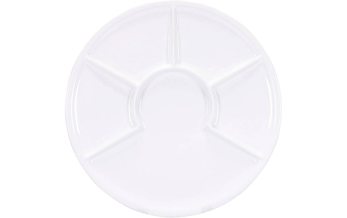 Kadastar Fleischfondue-Teller Pure – Ø 28 cm, Porzellan, Weiss
