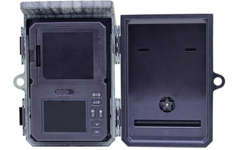 Camouflage EZ-Solar Wildkamera – 46 MP, Reichweite 24 m, IP66, Grau