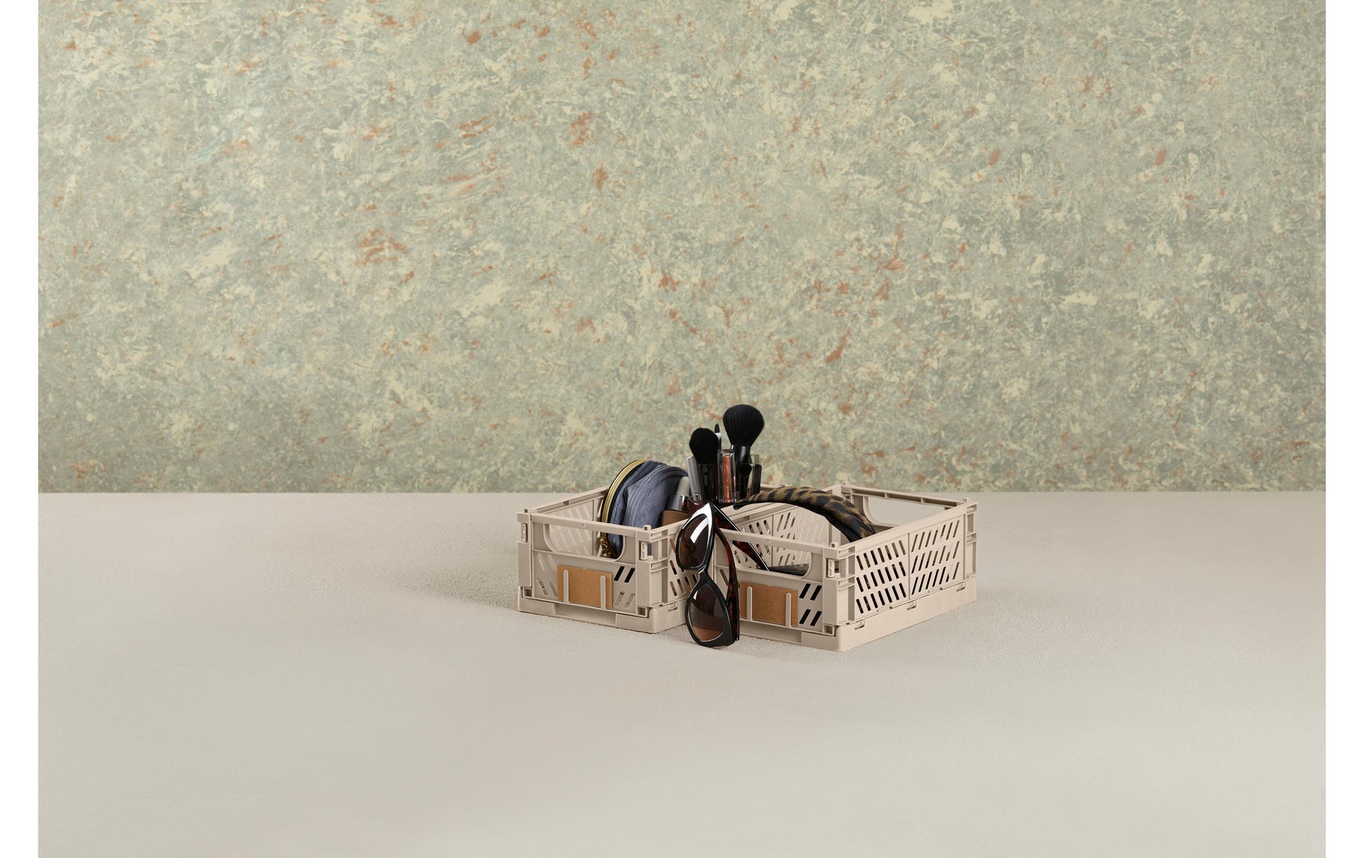 Schou Aufbewahrungsbox – Kunststoff – Taupe – 250 × 100 × 165 mm
