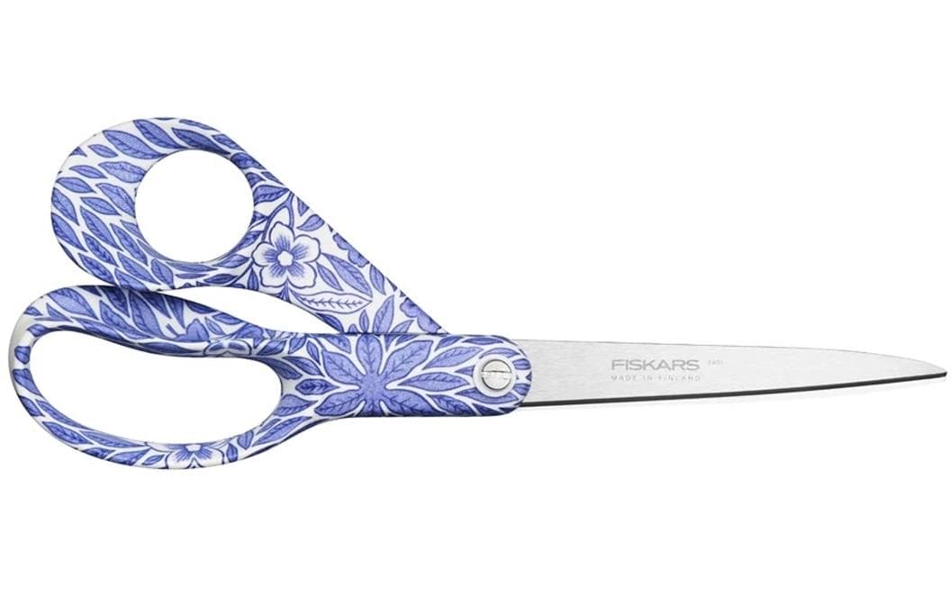 Fiskars Universalschere OstindiFloris – 21 cm, Edelstahl, für Rechts- und Linkshänder, Hellblau