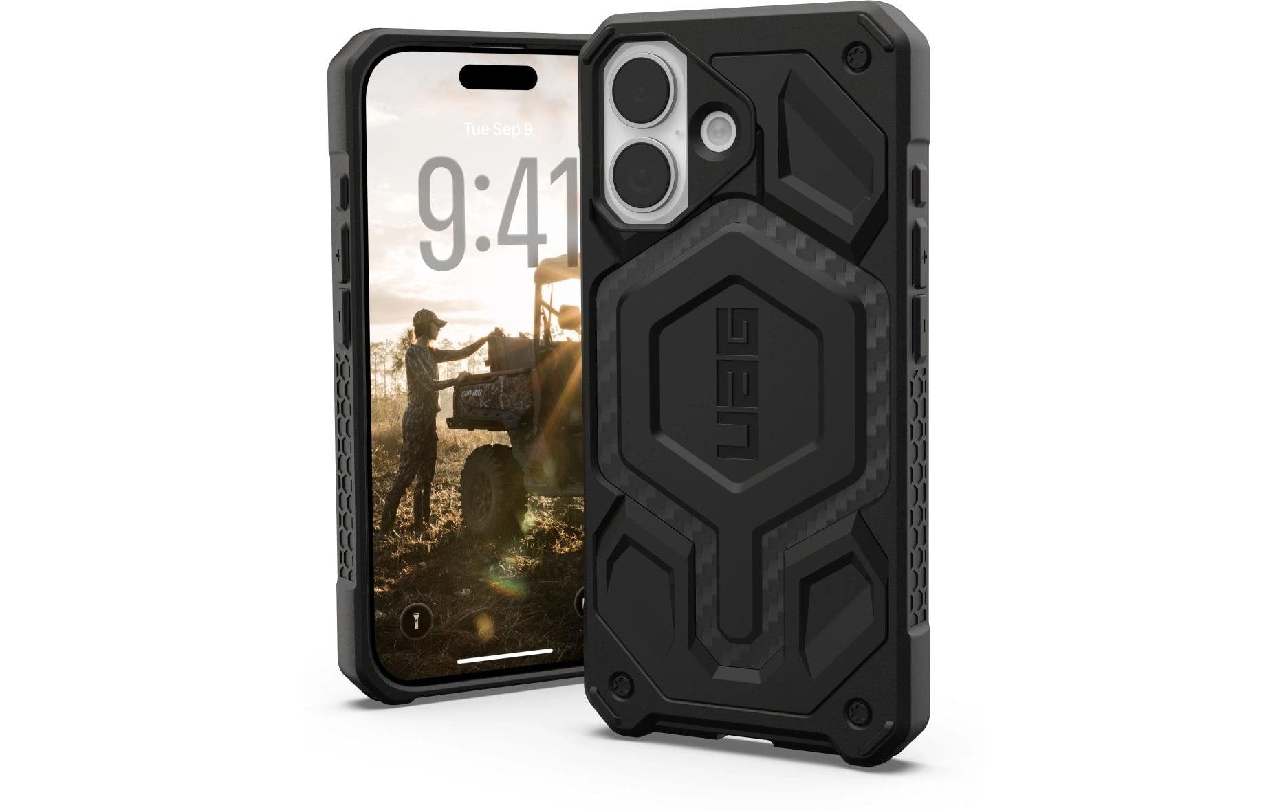 Urban Armor Gear Backcover Monarch Pro MS – für Apple iPhone 17 – Carbonfaser – PC