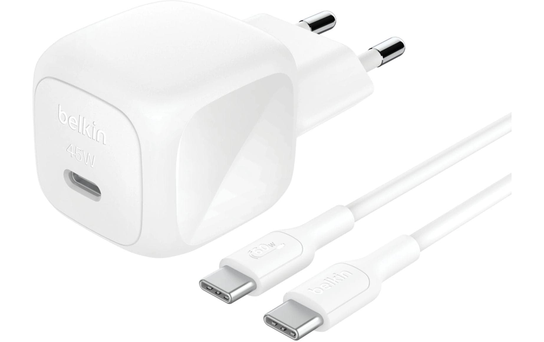 Belkin Netzteil – 45 W, 1× USB-C, PD, PPS, inkl. 1 m Kabel