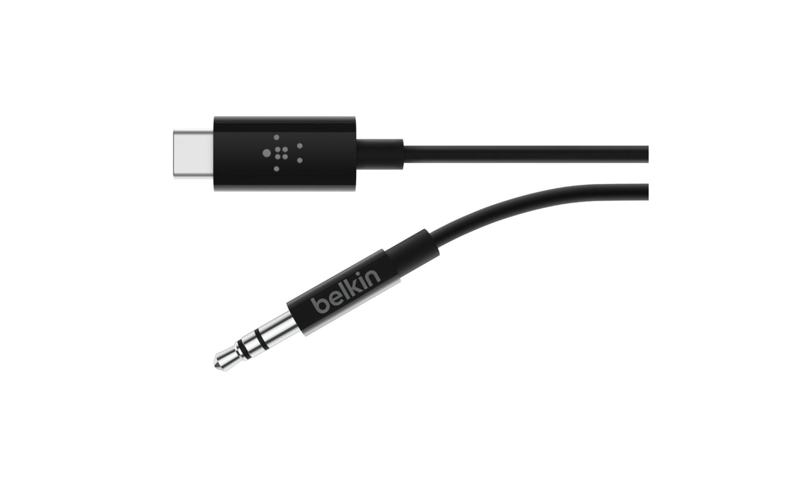 Belkin Audio-Adapterkabel USB-C (Stecker) auf 3,5 mm Klinke (Buchse) – 0,9 m, schwarz