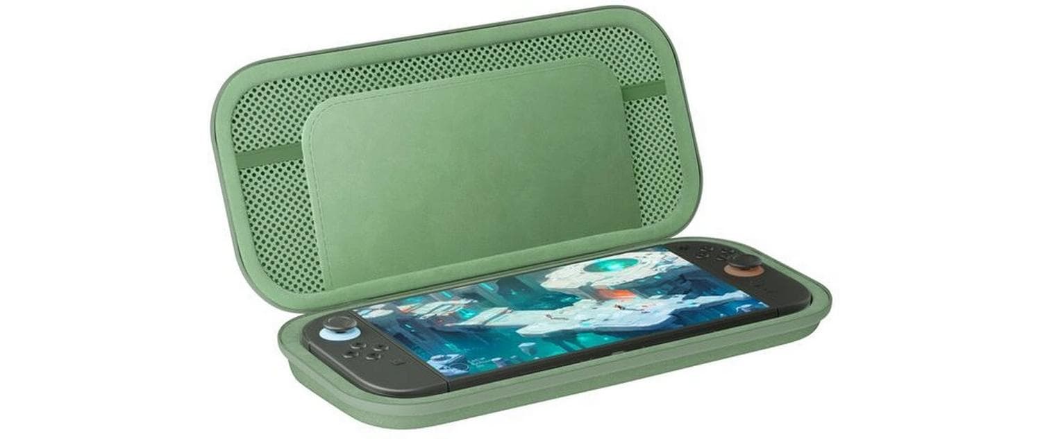 Belkin Tragetasche – wasserfest, stossfest – für Nintendo Switch 2 – 145 × 46 × 293 mm – grün, Polyester/Samt