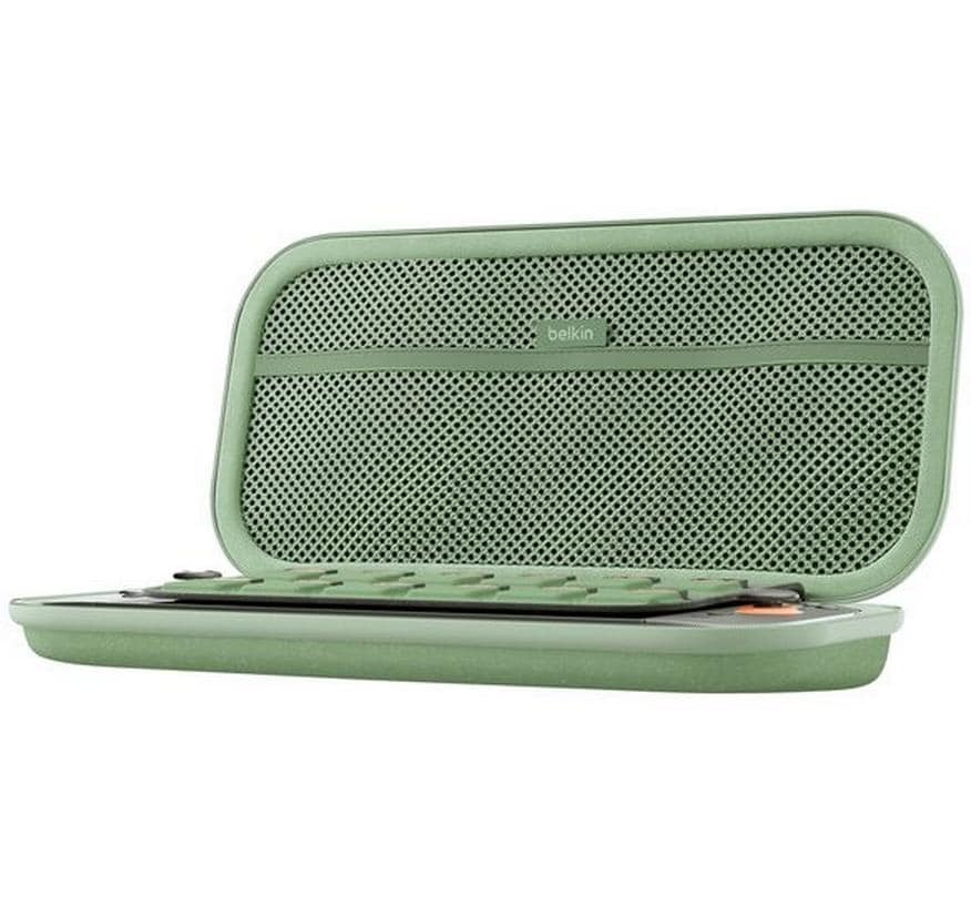 Belkin Tragetasche – wasserfest, stossfest – für Nintendo Switch 2 – 145 × 46 × 293 mm – grün, Polyester/Samt