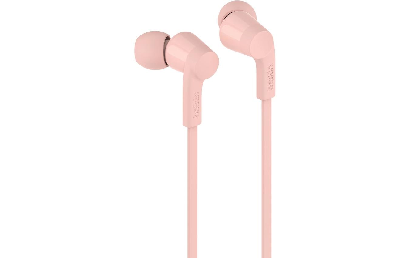 Belkin ROCKSTAR – In-Ear Kopfhörer – USB-C, Lautstärkeregler – Rosa
