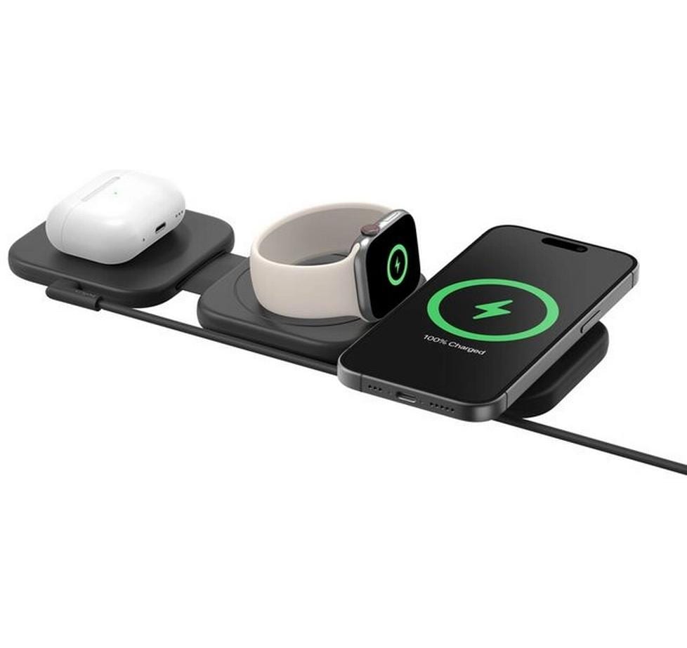 Belkin Boost Charge Pro 3-in-1 Ladegerät – 15 W, Qi2, magnetisch