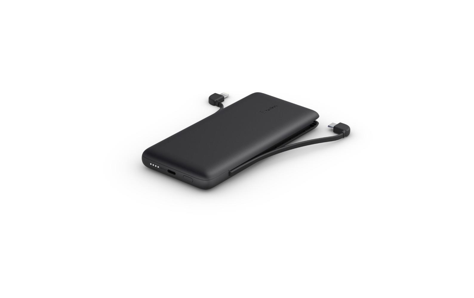Belkin Powerbank 10000 mAh, mit USB-C- und Lightning-Kabeln, Schwarz