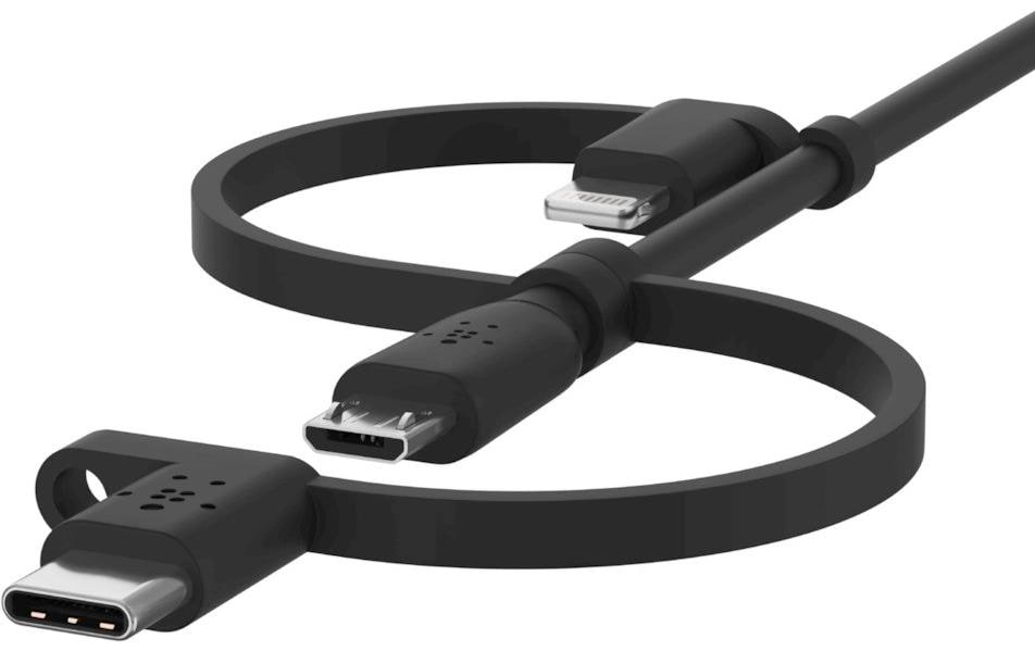 Belkin USB-Kabel, USB-A zu Lightning, Micro-USB, USB-C, 1 m