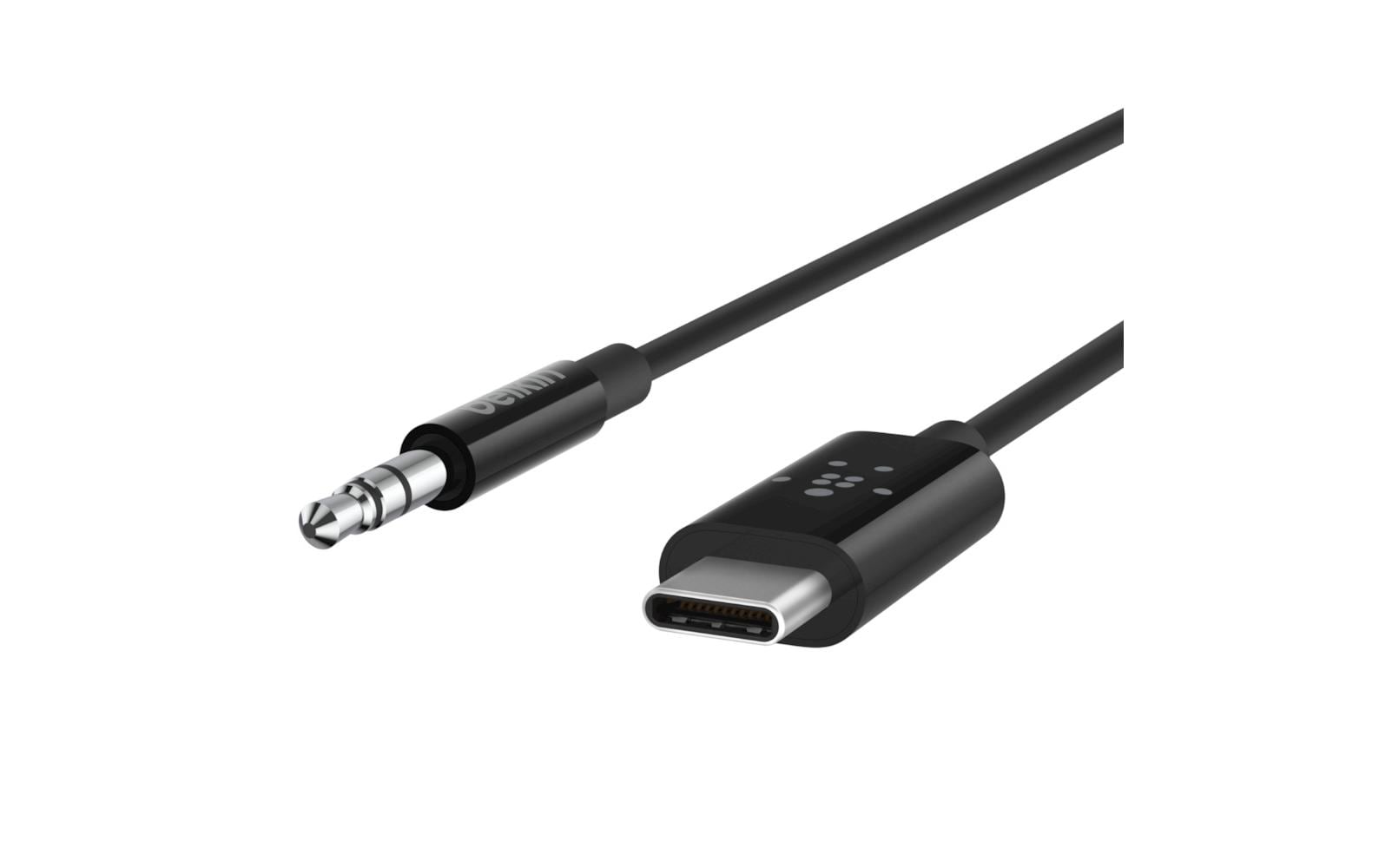 Belkin Audio-Adapterkabel USB-C (Stecker) auf 3,5 mm Klinke (Buchse) – 0,9 m, schwarz