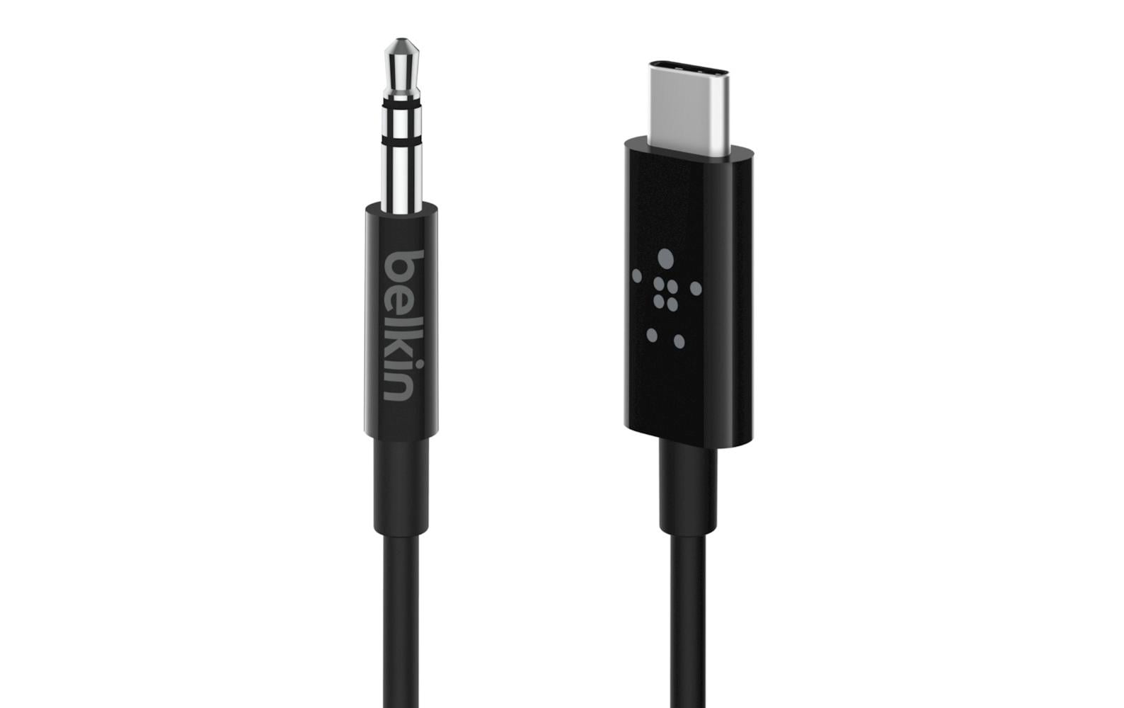Belkin Audio-Adapterkabel USB-C (Stecker) auf 3,5 mm Klinke (Buchse) – 0,9 m, schwarz