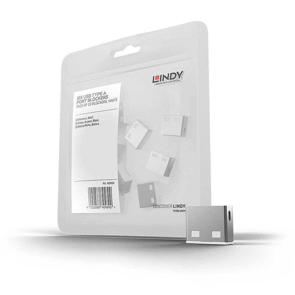 Lindy 10er-Set USB-Port-Schlösser – weiss