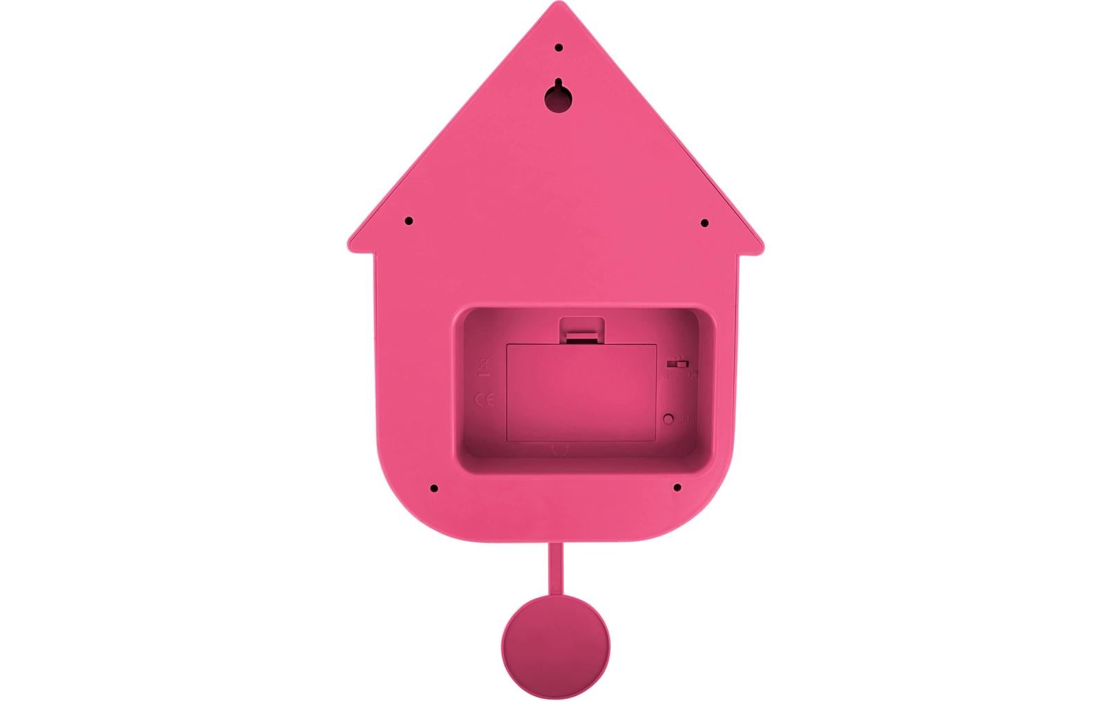 Karlsson Kuckucksuhr – 21,5 × 41 × 8,5 cm, pink, Kunststoff