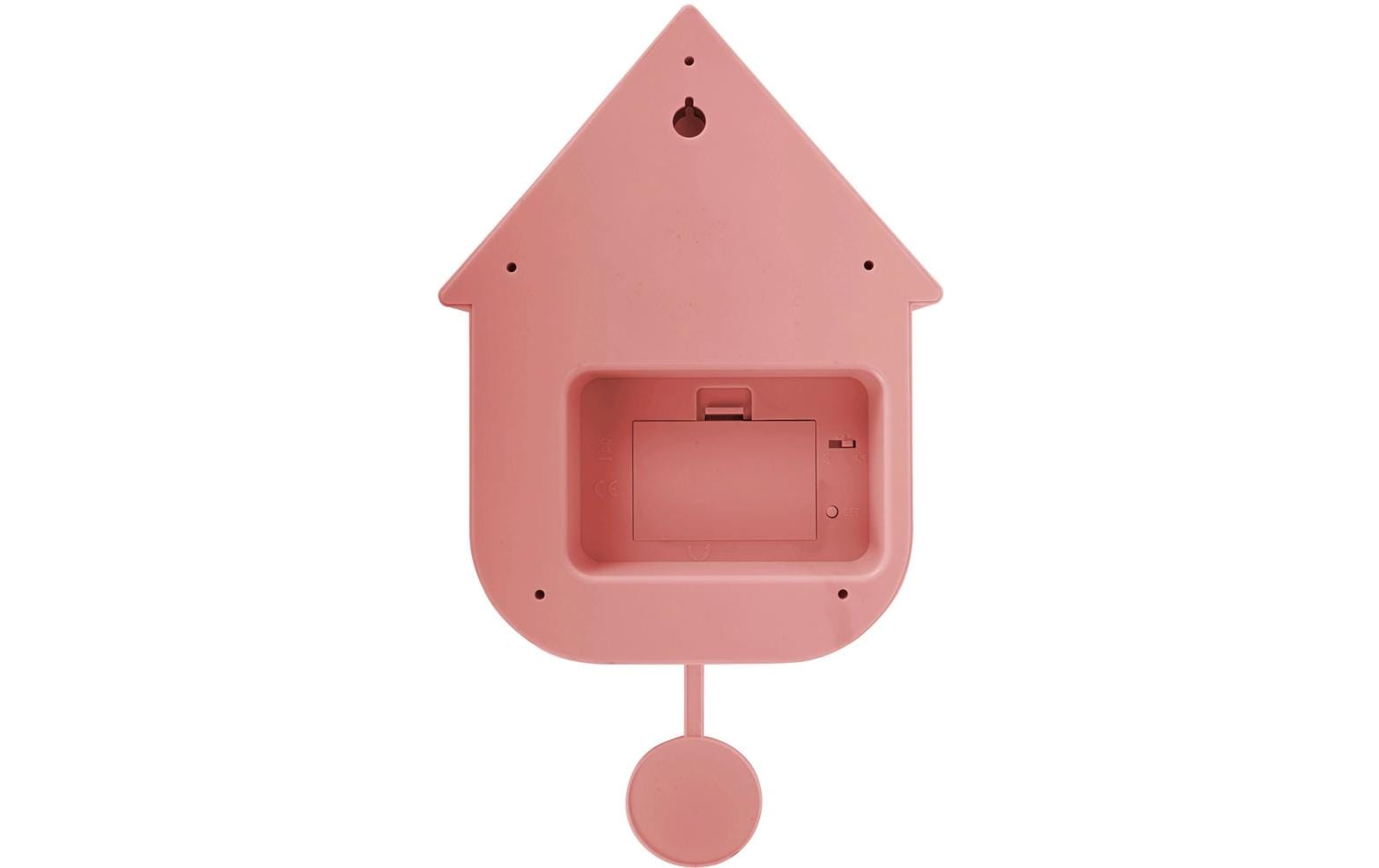 Karlsson Moderne Kuckucksuhr – 21,5 × 41 × 8,5 cm, rosa, Kunststoff