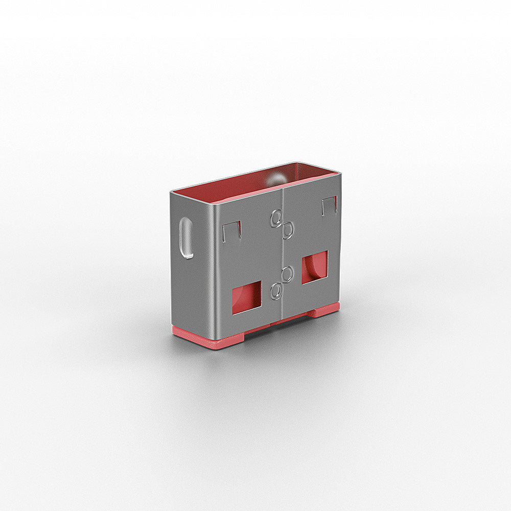 Lindy 10er-Set USB-Port-Schlösser Zubehörtasche – Rot