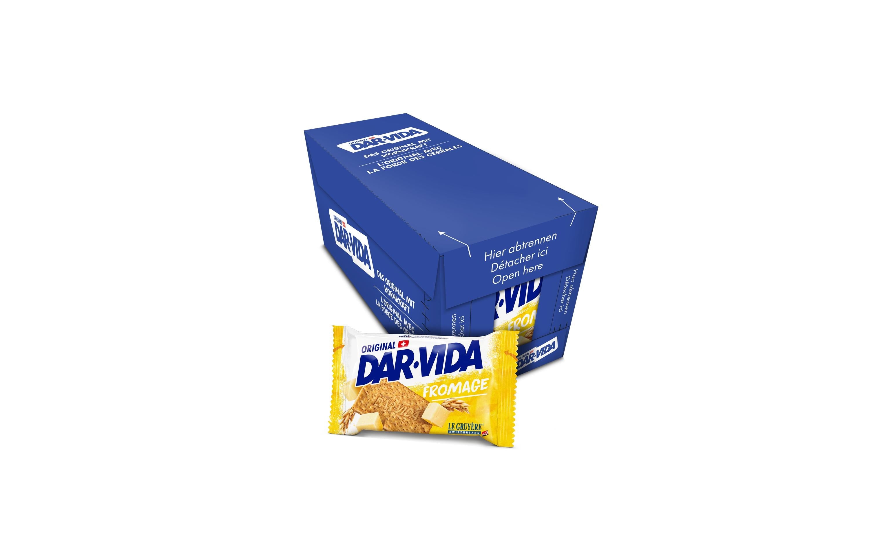 DAR-VIDA extra feiner Cracker – Gruyère AOP – 10 × 184 g