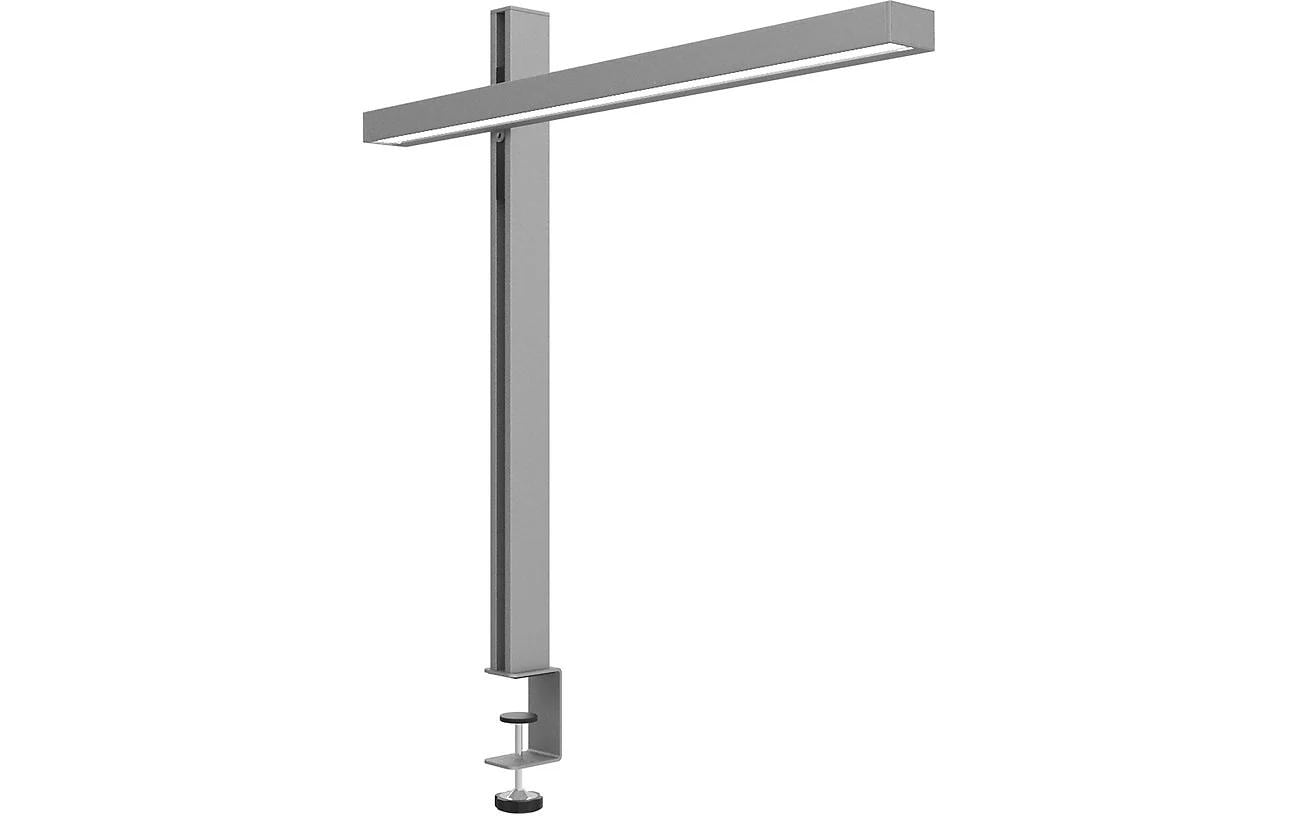 Unilux LED-Tischleuchte ZENITH – Klemmfuss – 3000–5000 K – 2'370 lm 23 W – Metallgrau