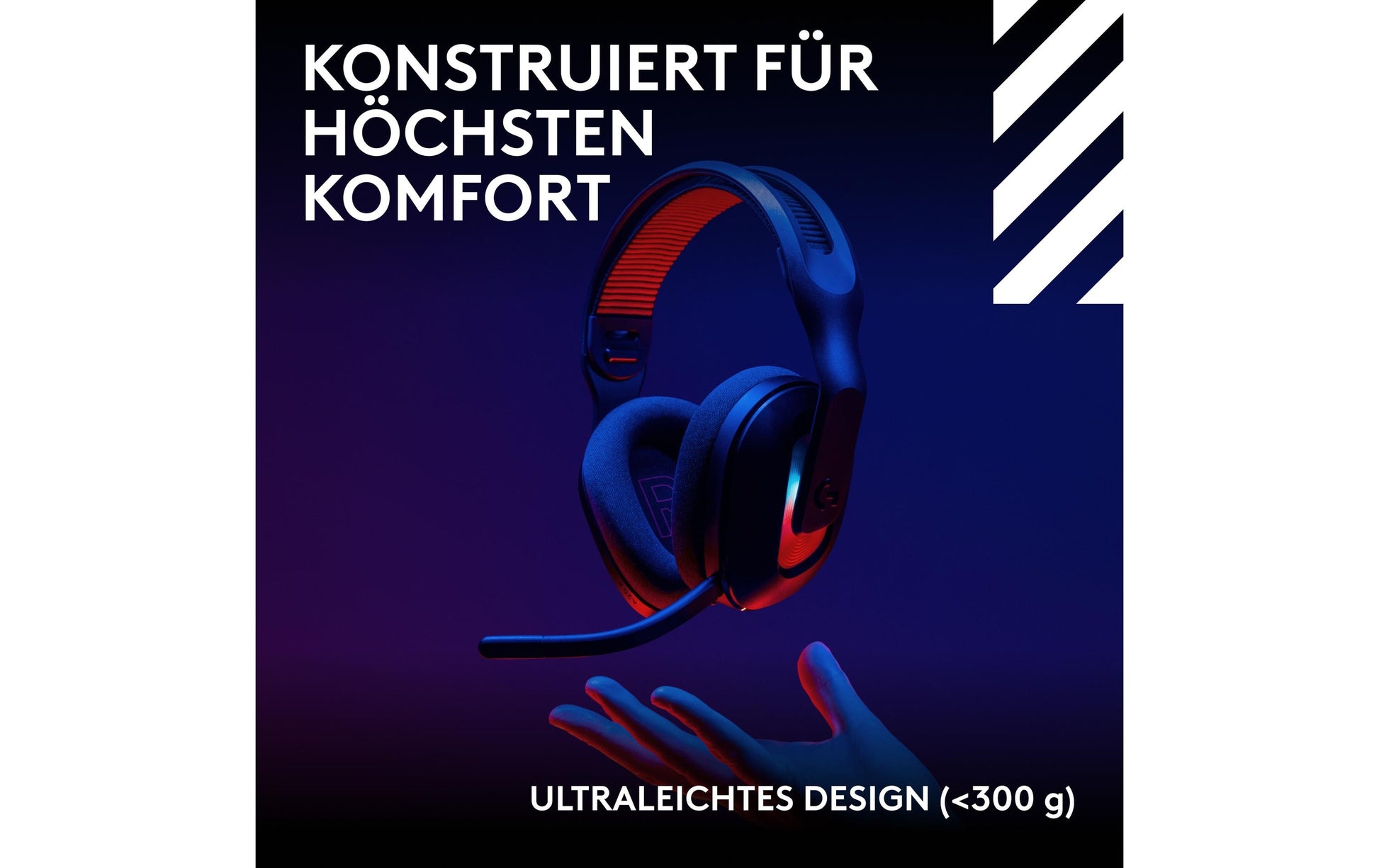 Logitech G Astro A20 X Gaming-Headset – Over-Ear, Kabel + BT, mit USB-A-Dongle, für PC, PS5, Xbox, Schwarz