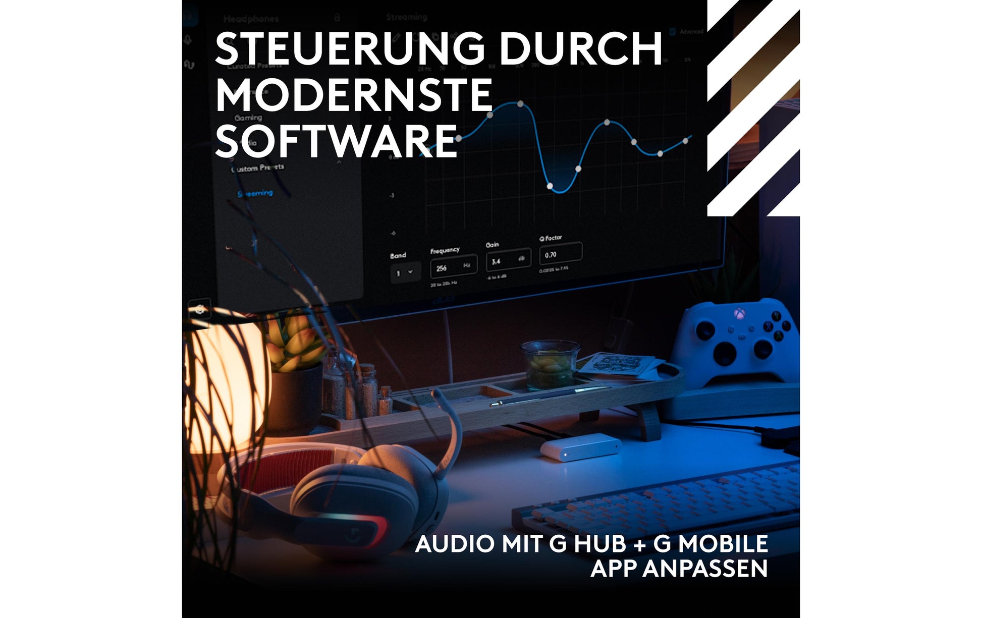 Logitech G Astro A20 X Gaming-Headset – Over-Ear, Kabel + BT, mit USB-A-Dongle, für Xbox Series S, Weiss