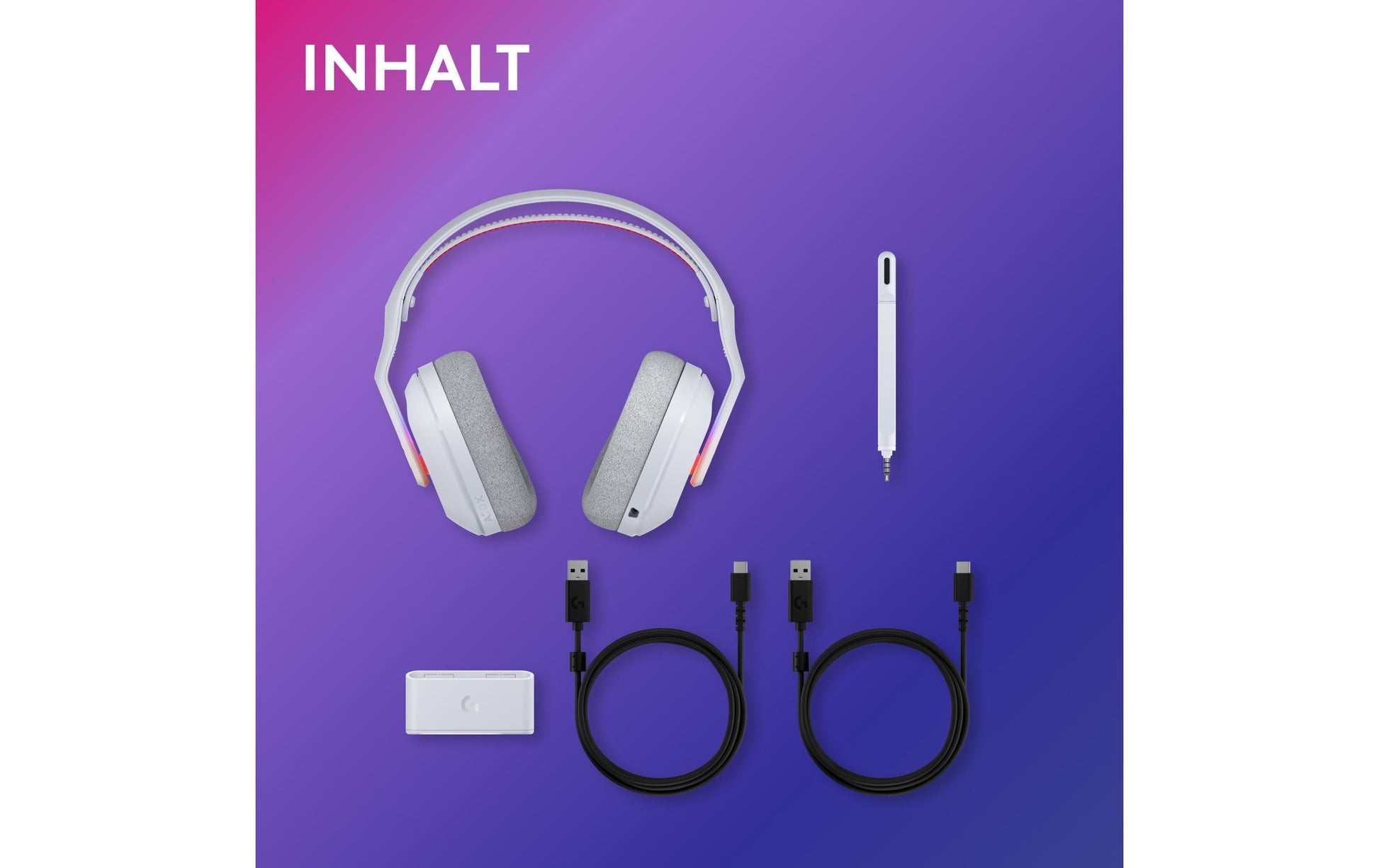 Logitech G Astro A20 X Gaming-Headset – Over-Ear, Kabel + BT, mit USB-A-Dongle, für Xbox Series S, Weiss