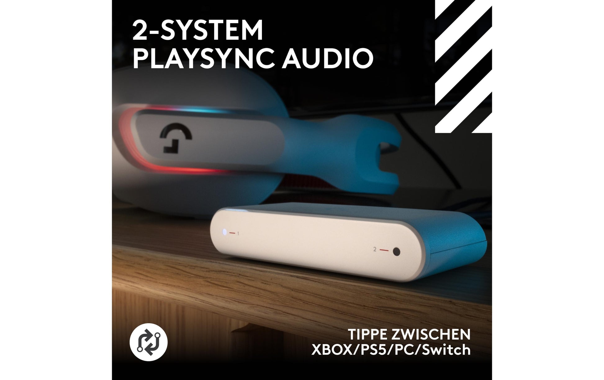 Logitech G Astro A20 X Gaming-Headset – Over-Ear, Kabel + BT, mit USB-A-Dongle, für Xbox Series S, Weiss