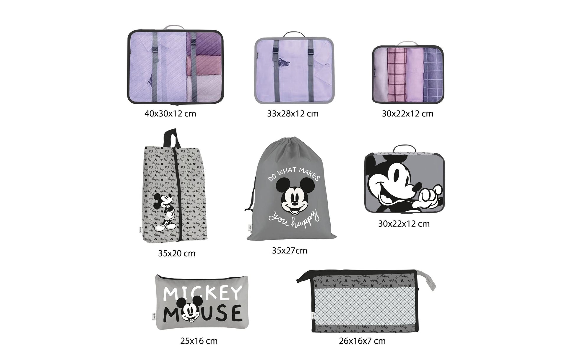 Arditex Organizer-Set – mit Tragegriff – 390×30×390 mm – Mehrfarbig, Polyester – Mickey Mouse – 8-teilig