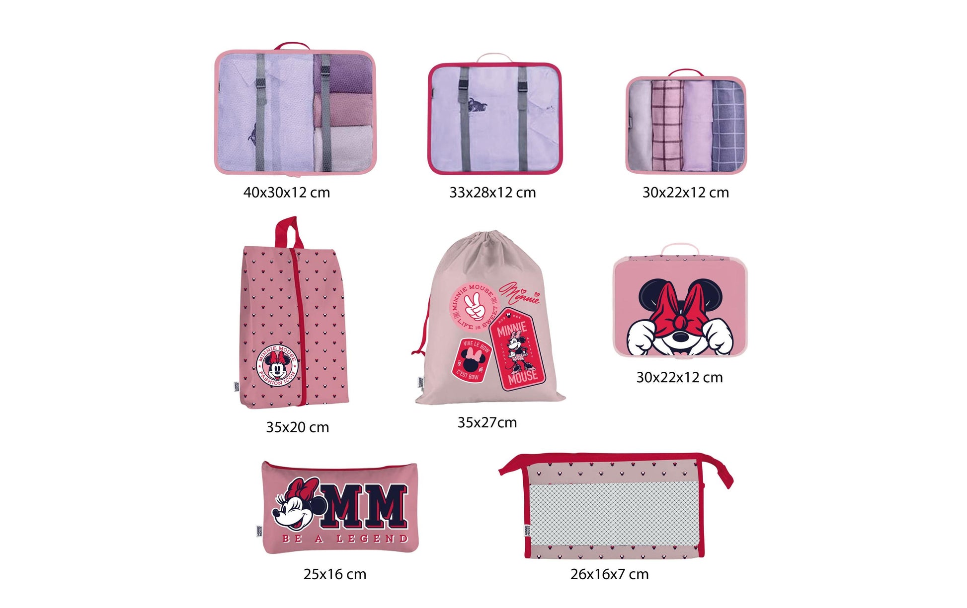 Arditex Packhilfen-Set – Minnie Mouse – Mehrfarbig