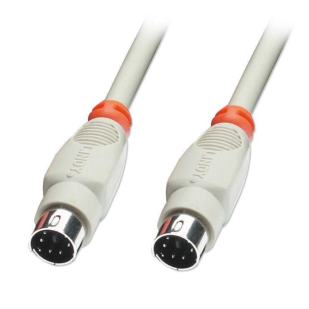 Lindy PS/2-Kabel PS/2 zu PS/2 – 3 m, männlich zu männlich, grau