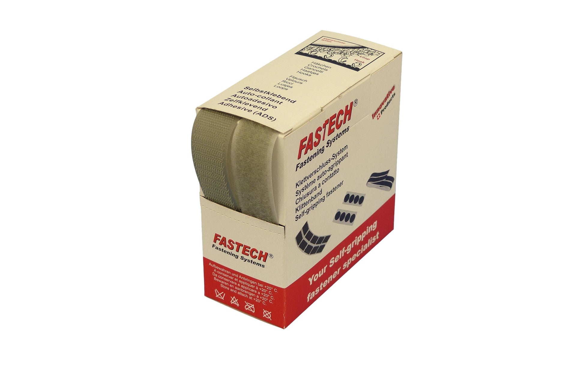 FASTECH Klettband 25 mm × 5 m – annähbar, Hellgrün