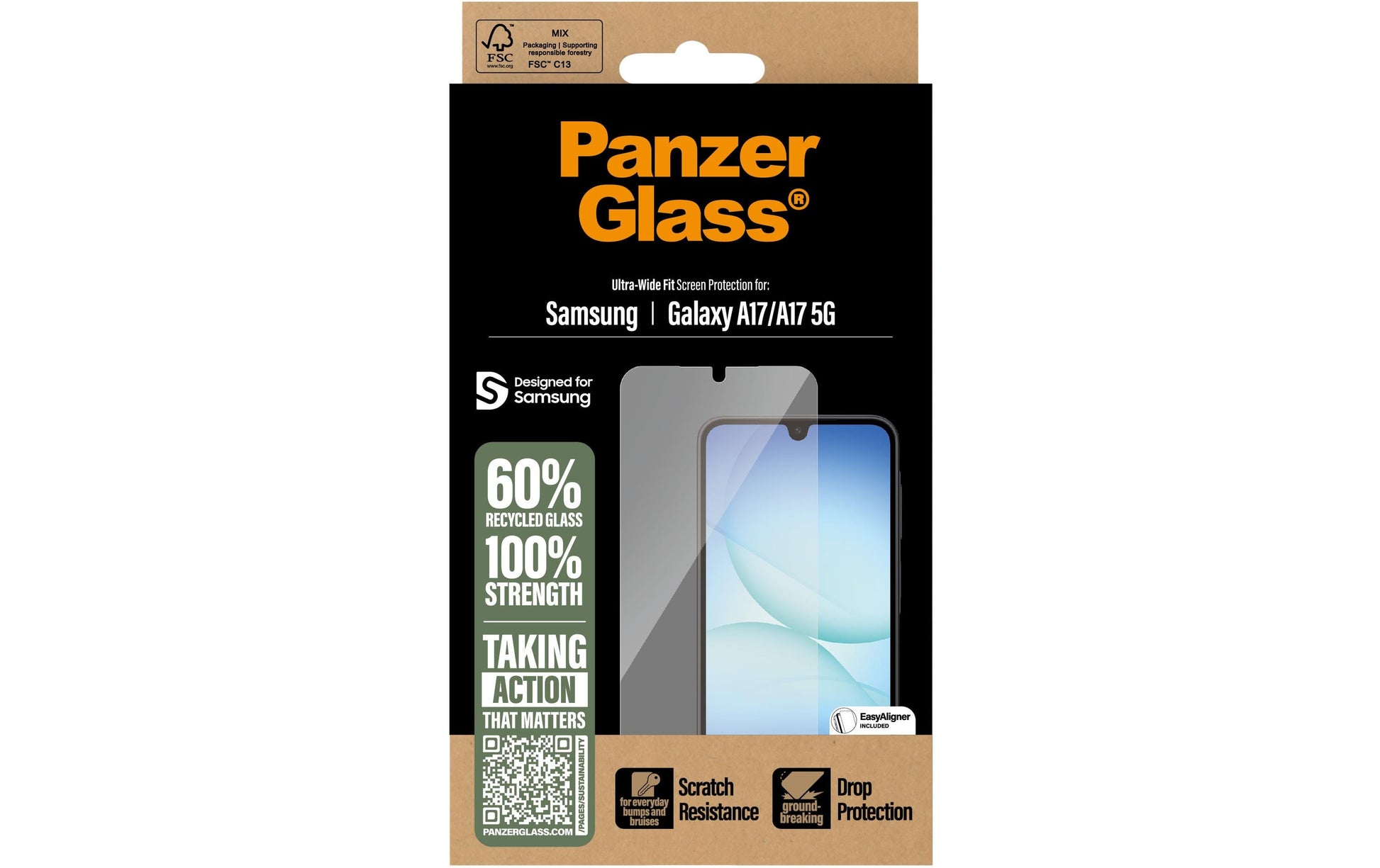 PanzerGlass – Ultra Wide Fit – für Samsung Galaxy A17