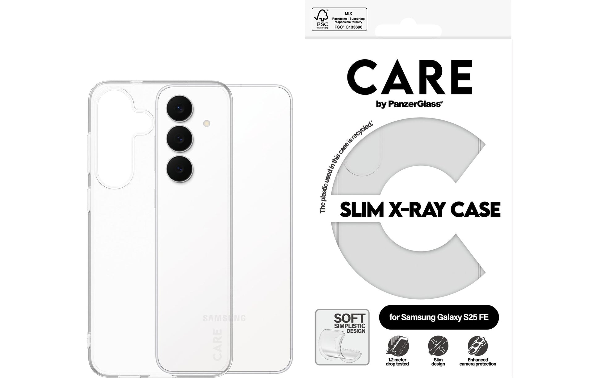 PanzerGlass Backcover CARE – für Samsung Galaxy S25 FE – transparent