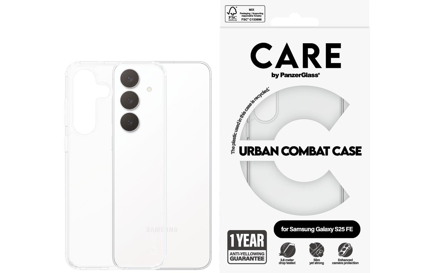 PanzerGlass Backcover – für Samsung Galaxy S25 FE – transparent