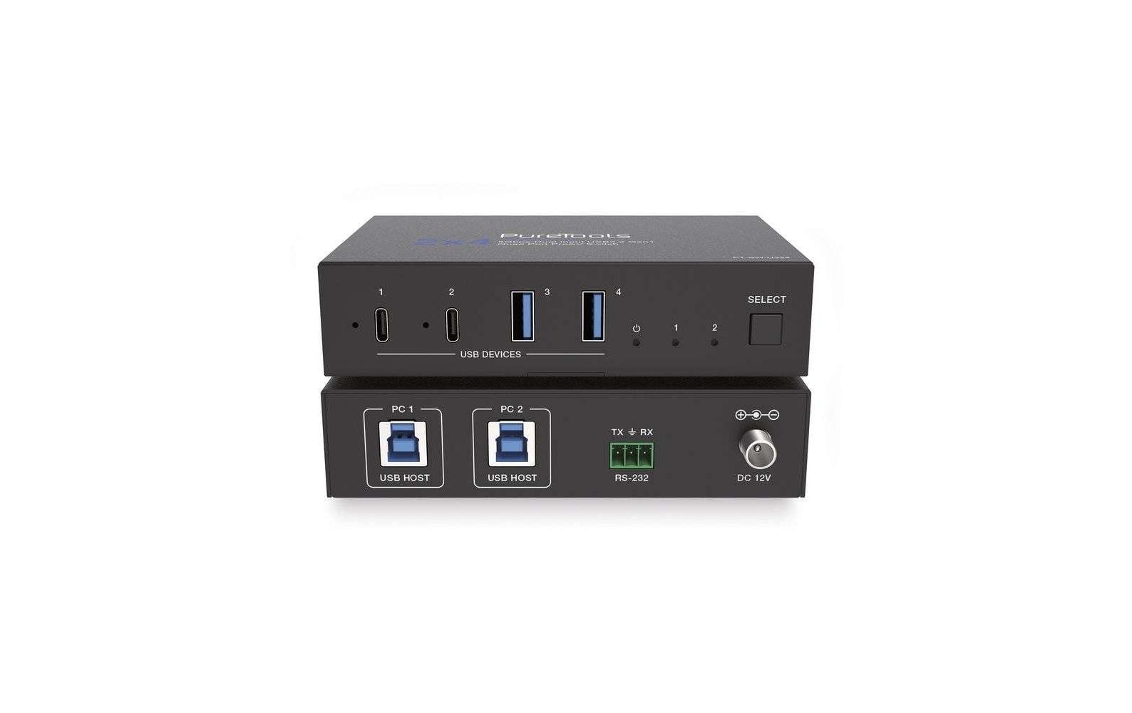 Purelink puretools PureTools PT-SW-U324 USB-Hub – USB-A, 4× USB-A, 2× USB-B, 5 Gbit/s