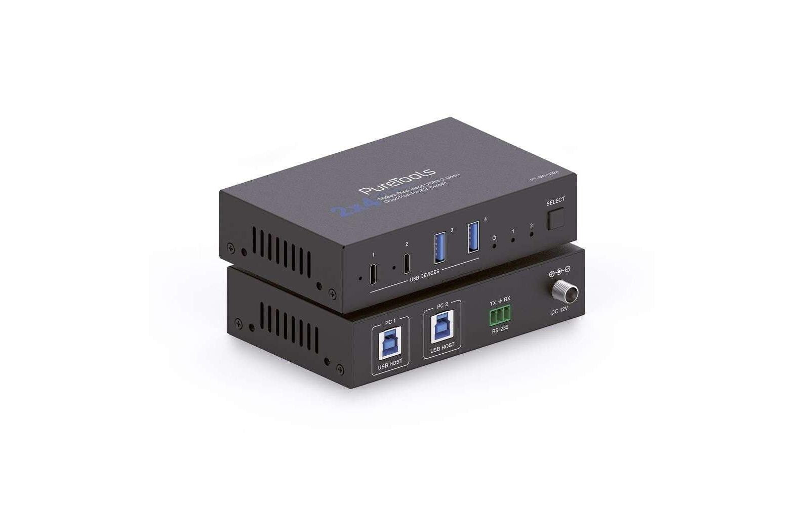 Purelink puretools PureTools PT-SW-U324 USB-Hub – USB-A, 4× USB-A, 2× USB-B, 5 Gbit/s