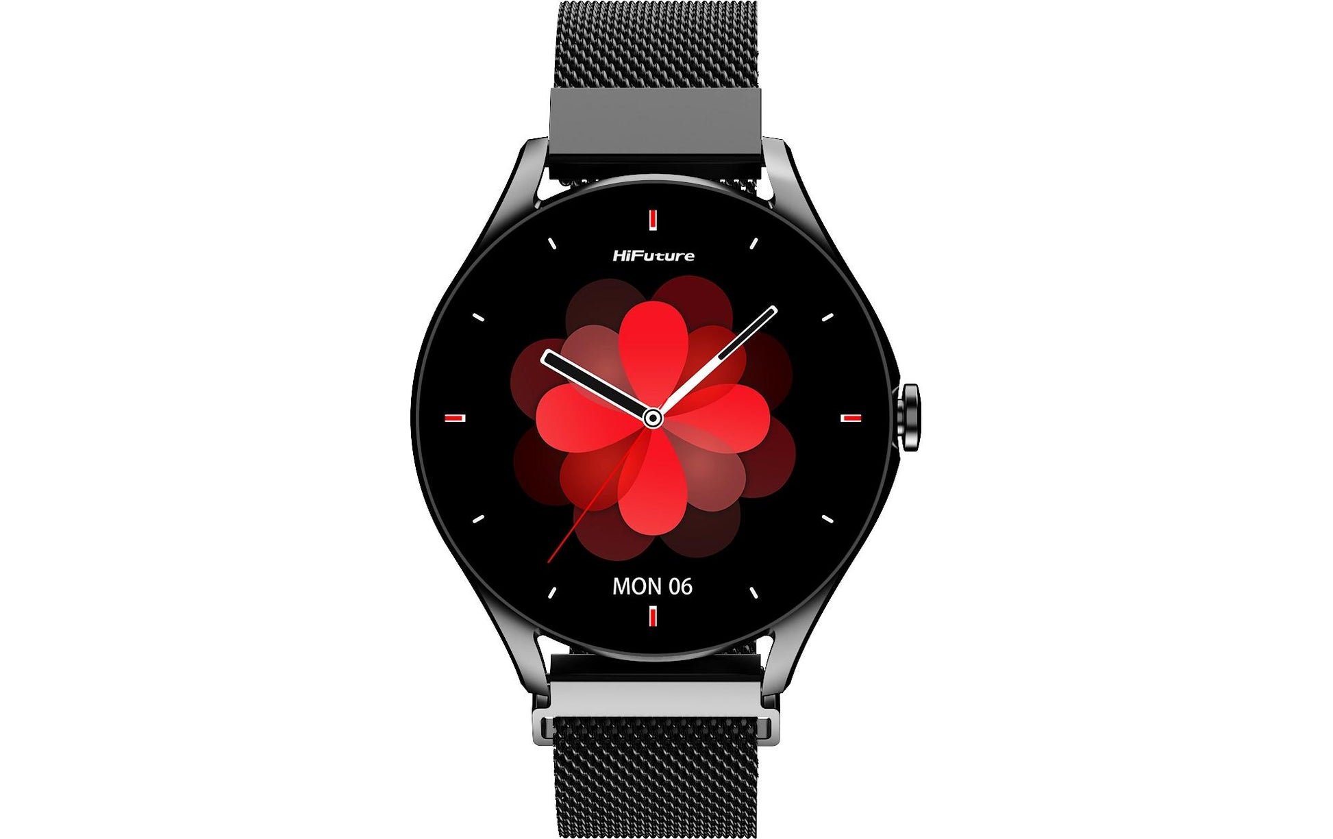 HiFuture Aura 2 – Smartwatch – 65 mm, 1,32", Bluetooth, AMOLED, IP68, Schwarz