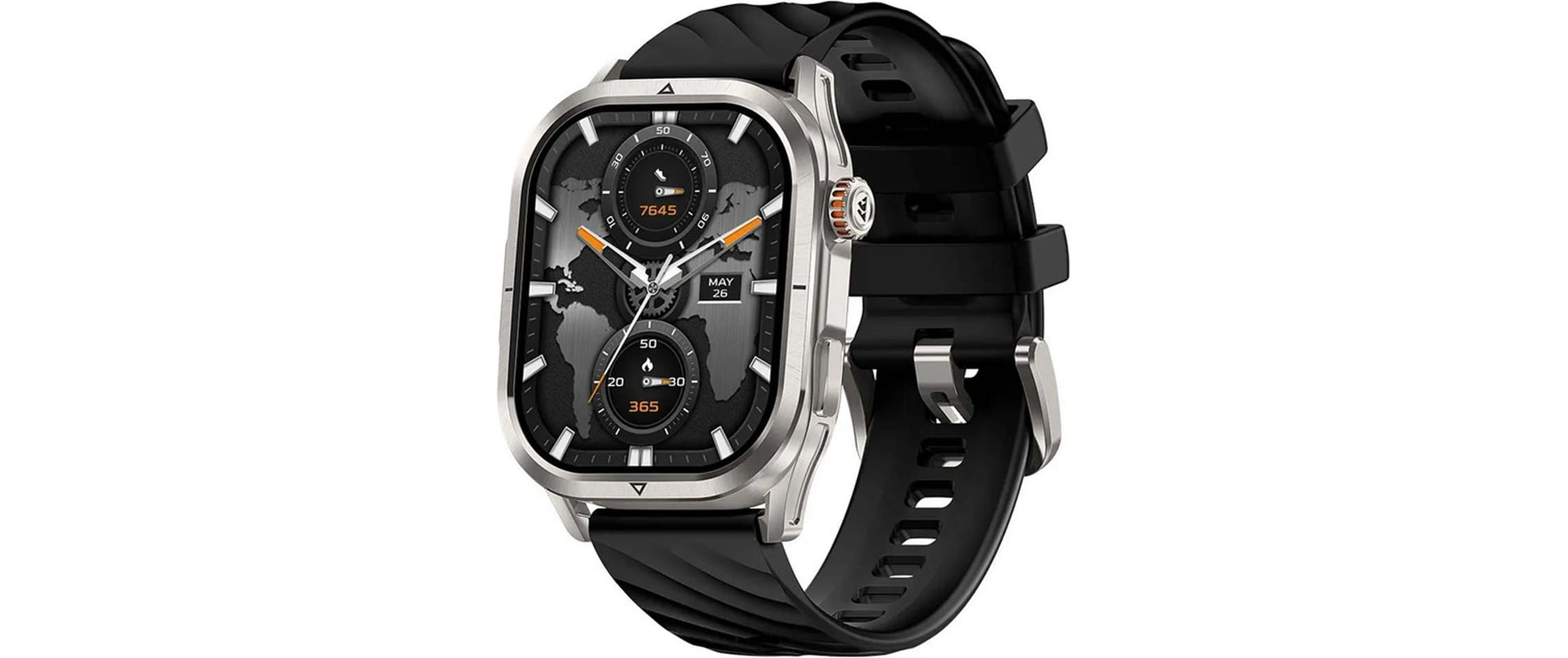 Kospet MAGIC P10 – Smartwatch – 40,8 mm, 1,96", GPS, Bluetooth, AMOLED, IP69K, Silber, Schiebeschnalle
