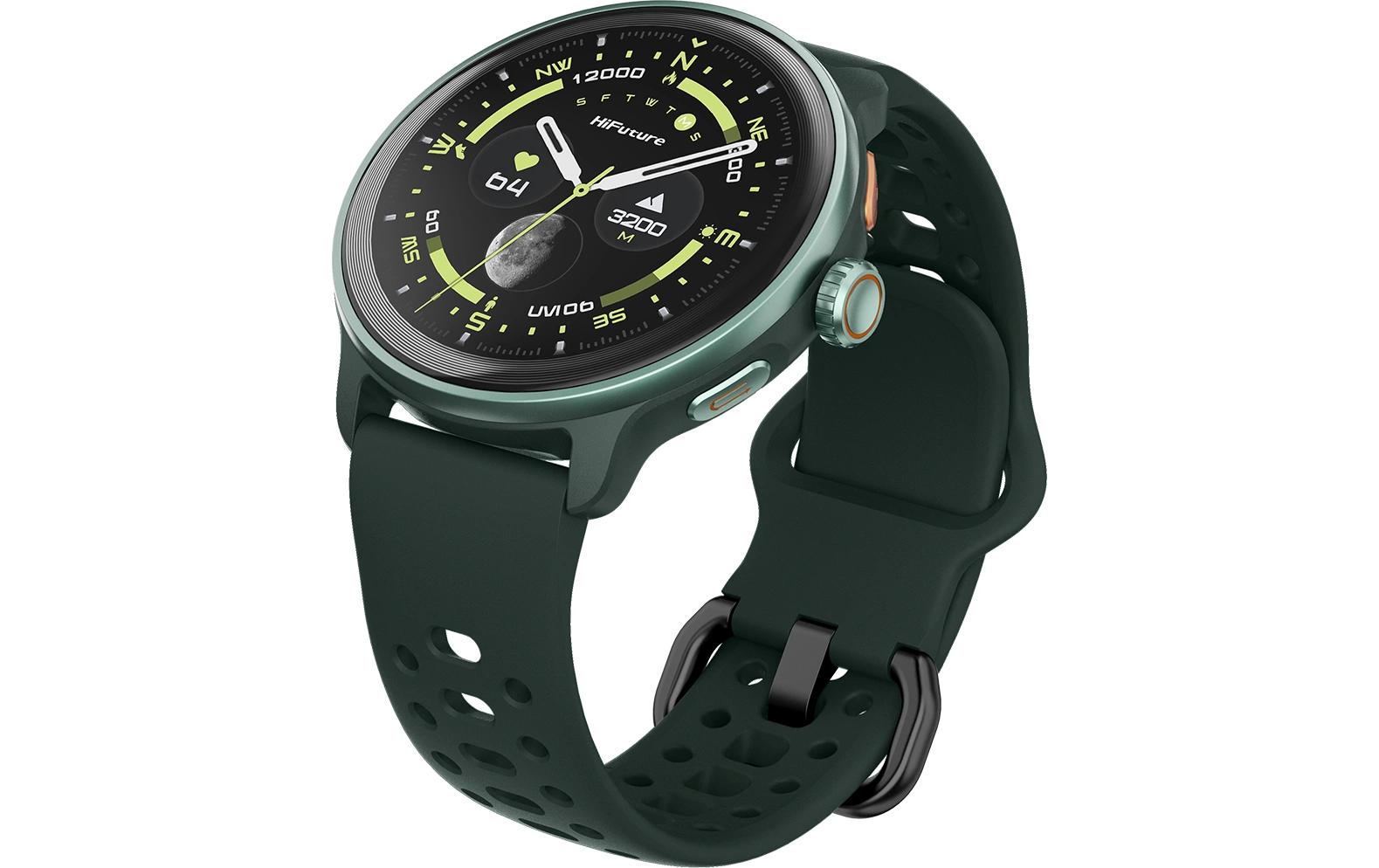 HiFuture Vela – Smartwatch – 1,43", GPS, Bluetooth, AMOLED, IP68, Dunkelgrün