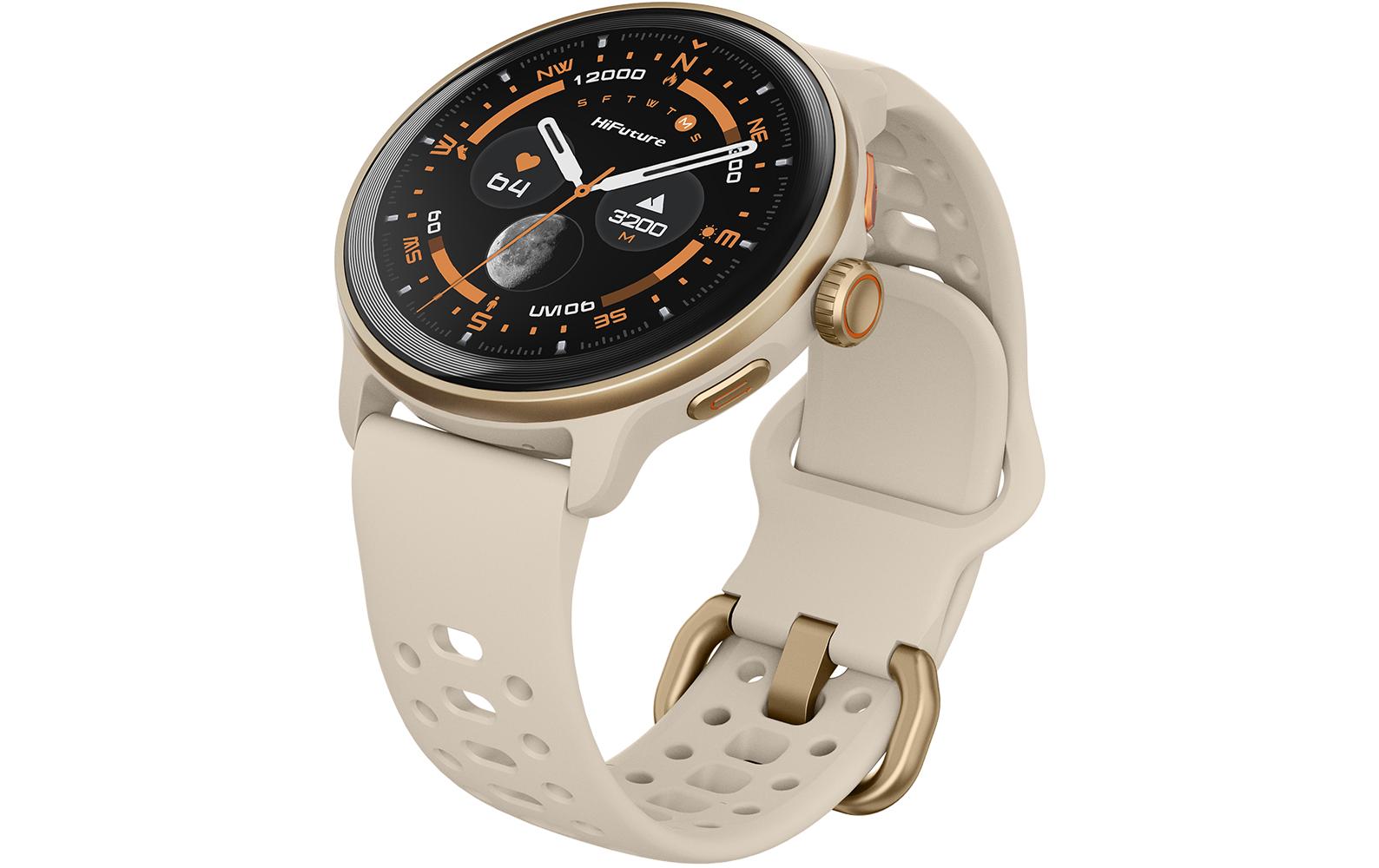 HiFuture Vela Latte – GPS-Smartwatch – 65 mm, 1,43", GPS, Bluetooth, AMOLED, IP68