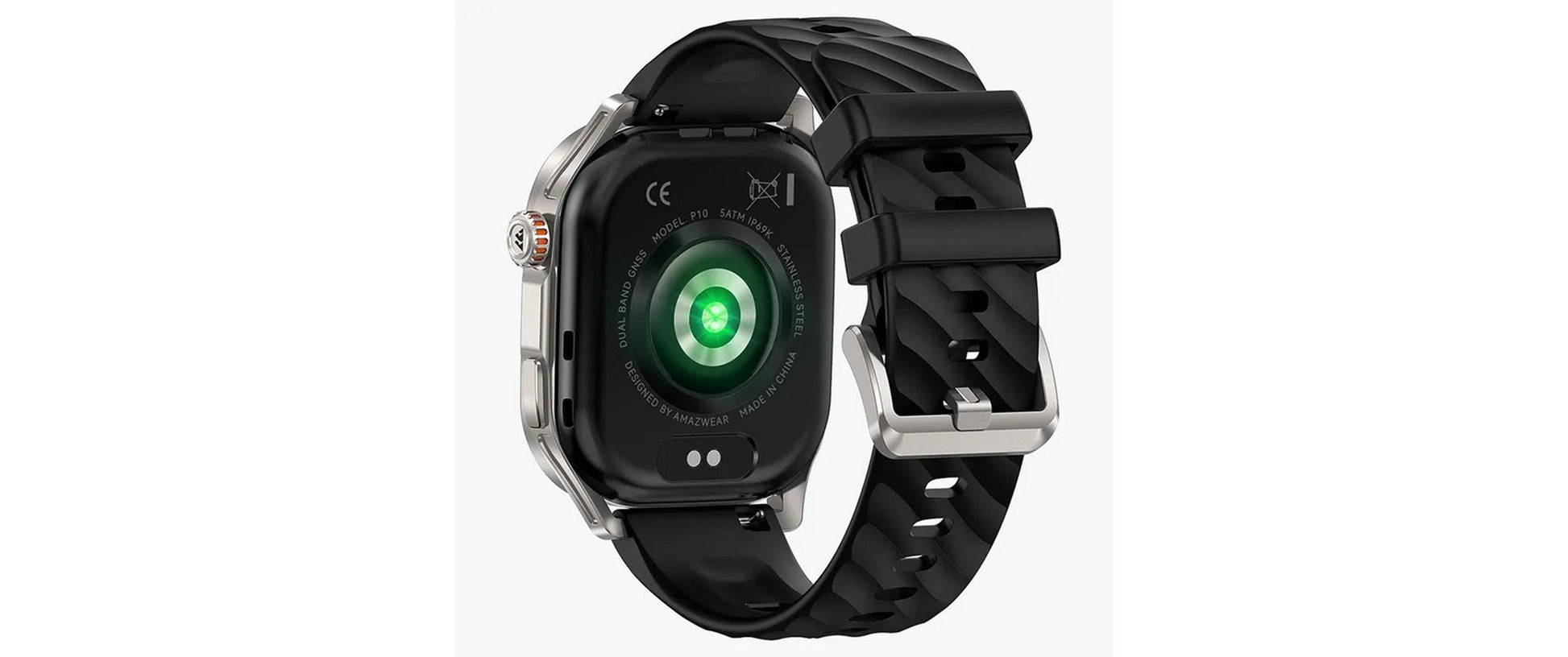 Kospet MAGIC P10 – Smartwatch – 40,8 mm, 1,96", GPS, Bluetooth, AMOLED, IP69K, Silber, Schiebeschnalle