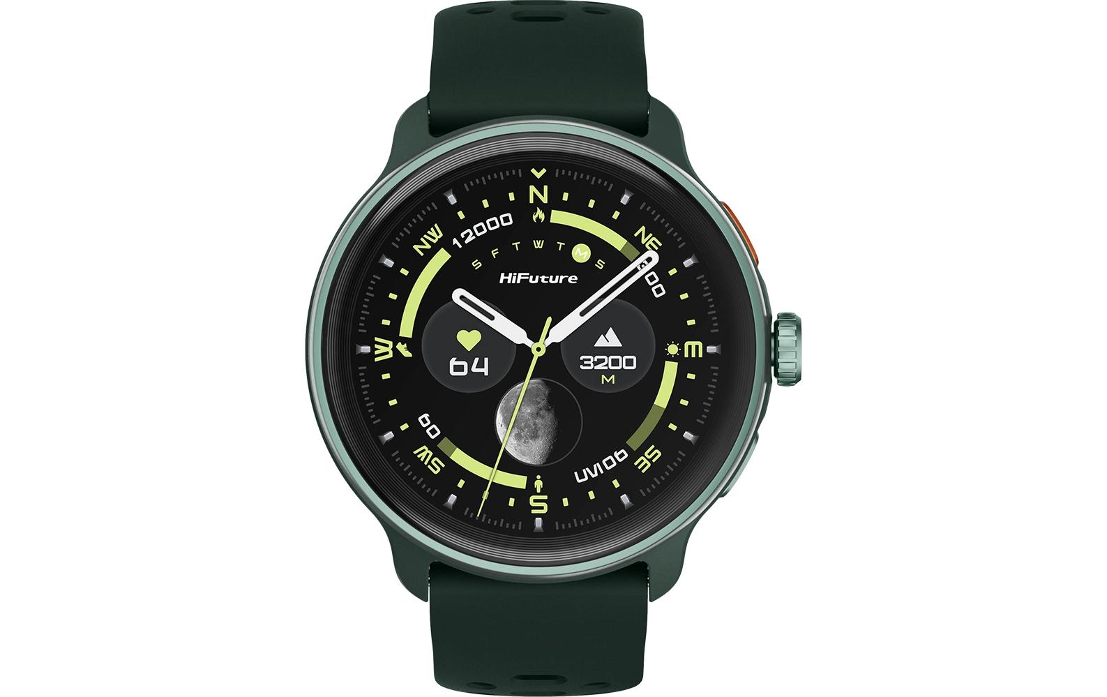 HiFuture Vela – Smartwatch – 1,43", GPS, Bluetooth, AMOLED, IP68, Dunkelgrün